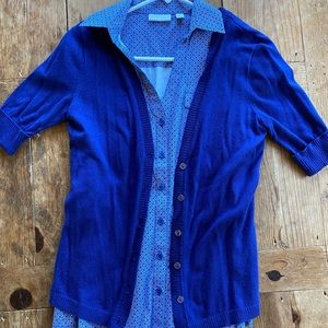 New York & Company button down with cardigan